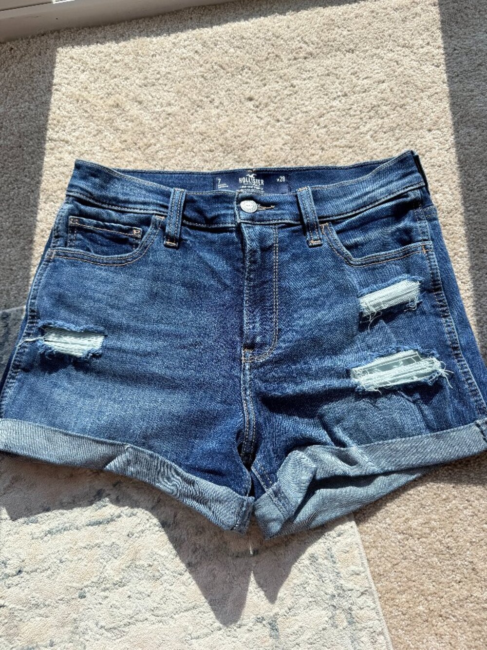 Hollister Dark Wash Denim Jean Shorts - Size 7